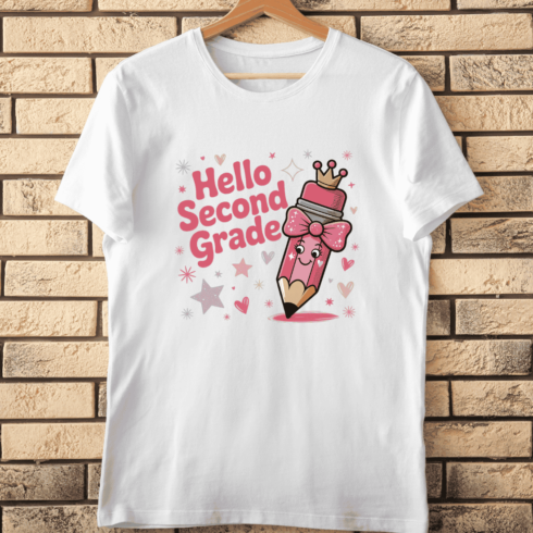Hello Second Grade T-Shirt Design cover image.