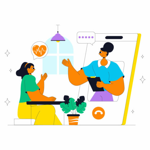 10 Online Mental Health Support Illustration cover image.