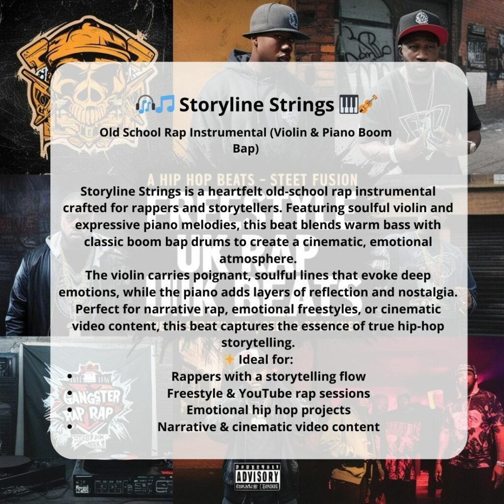 String Rap Storyline Strings – Old School Rap Instrumental (Violin & Piano Boom ...