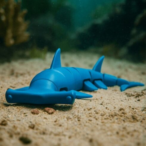 Ocean Motion Duo – Articulated Hammerhead Shark & Puffer Fish 3D Models cover image.