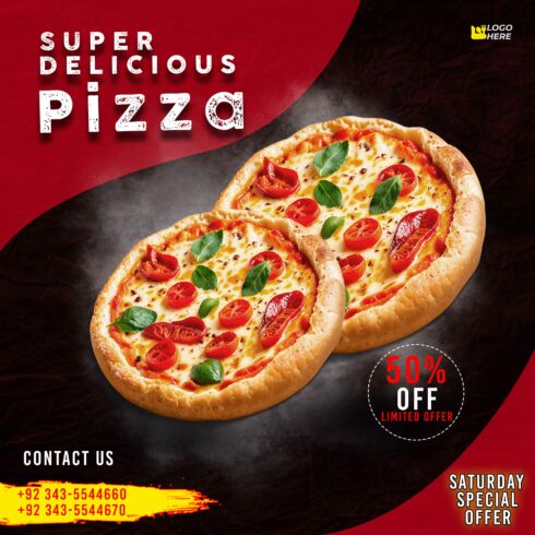 Pizza Banner Template cover image.