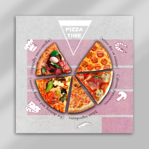Pizza Slice Infographic PSD Template – High-Quality Editable Design cover image.