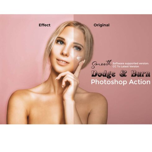 Smooth Dodge & Burn Photoshop Action cover image.