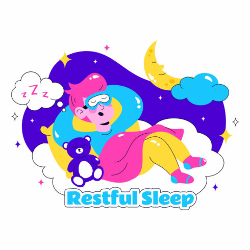 10 Restful Sleep Vector Illustration cover image.
