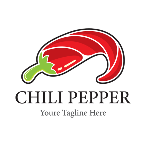 Red Chilli Pepper Logo Template cover image.