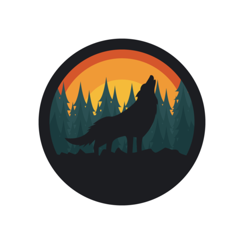Illustration of a Wolf Roaring in the Forest cover image.