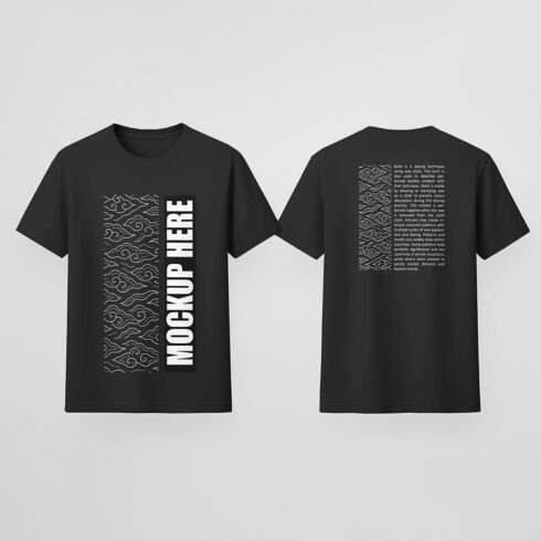 Realistic T-Shirt Mockup | Front and Back View | Apparel Design Template cover image.