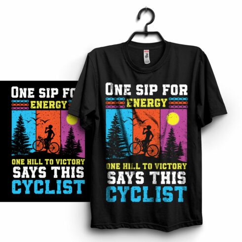 bicycle cycling tshirt design cover image.