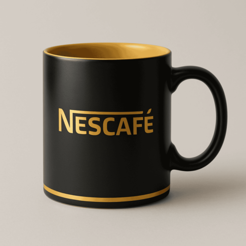 "Nescafé Branded Mug Mockup" cover image.