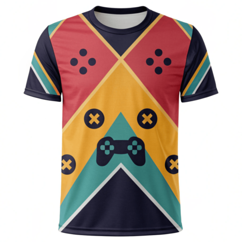 Game Over Retro Gaming T-Shirt Mockup cover image.