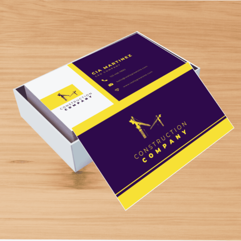 Construction Solutions Expert business card cover image.