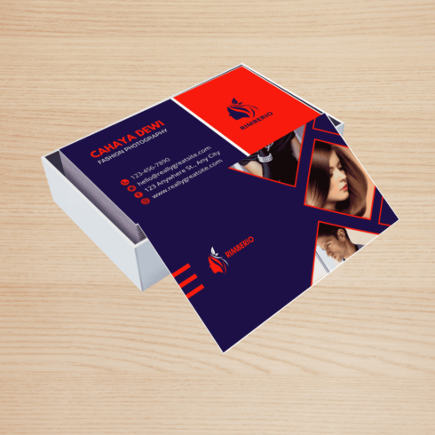 Luxury Fashion Photographer Business Card cover image.