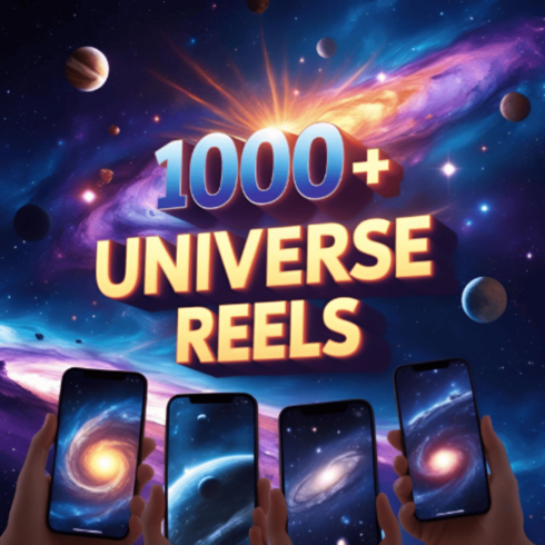 1000+ Universe Reels Bundle | Galaxy, Space, and Cosmic Videos for Reels, Shorts & Social Media cover image.