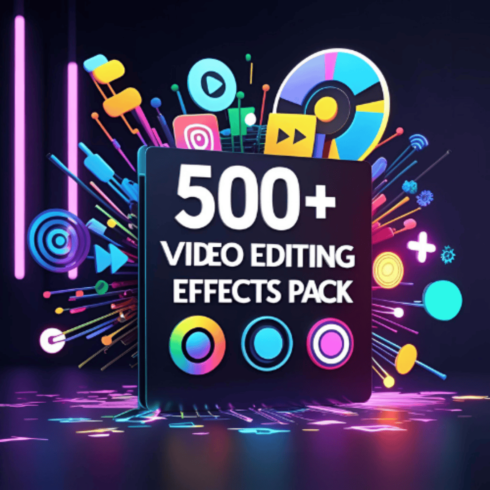2000+ Video Editing Effects Bundle | Transitions, Overlays, VFX, LUTs, Presets for Reels & YouTube cover image.