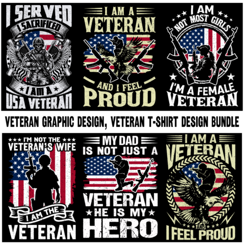 Veteran graphic design, Military graphic design, t-shirt design Bundle cover image.