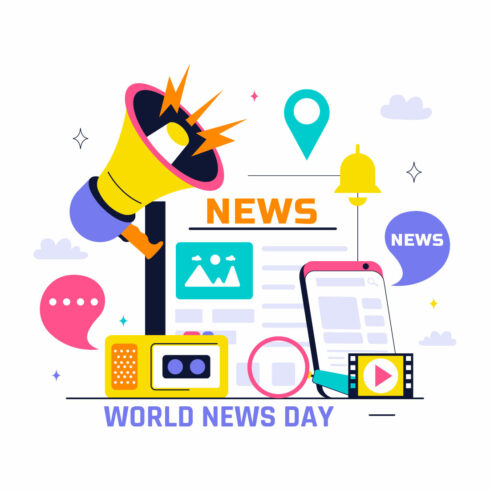 10 World News Day Illustration cover image.