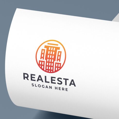 Modern Real Estate Building Logo cover image.