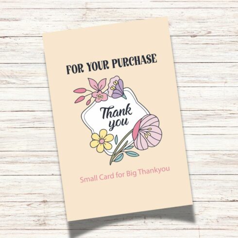 Thank You Card Design | Business Customer Appreciation Card | EPS + JPEG Digital Download cover image.