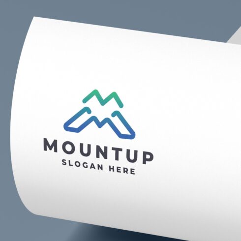 Geometric Mountain Letter M Logo cover image.