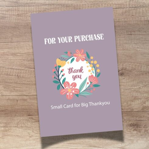 Thank You Card Design | Business Customer Appreciation Card | EPS + JPEG Digital Download cover image.
