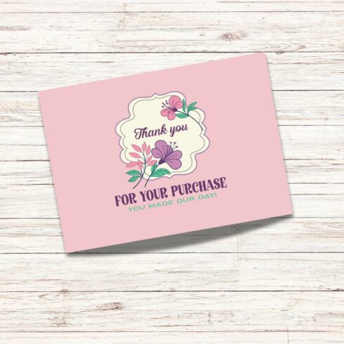 Thank You Card Design | Business Customer Appreciation Card | EPS + JPEG Digital Download cover image.
