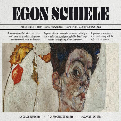 Egon Schiele Procreate Kit cover image.