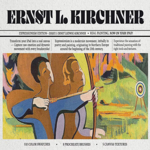 Ernst Ludwig Kirchner Procreate Kit cover image.