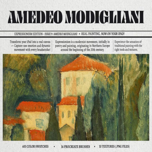 Amedeo Modigliani Procreate Kit cover image.