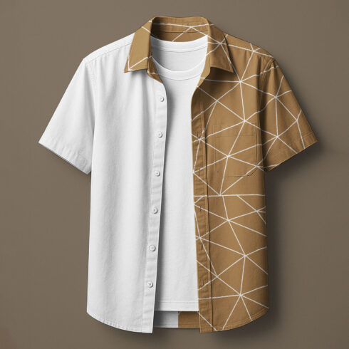 Two-tone shirt Mockup Design cover image.