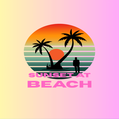 Sunset at Beach new T-Shirts design cover image.