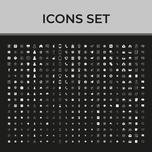 Social media icons set cover image.