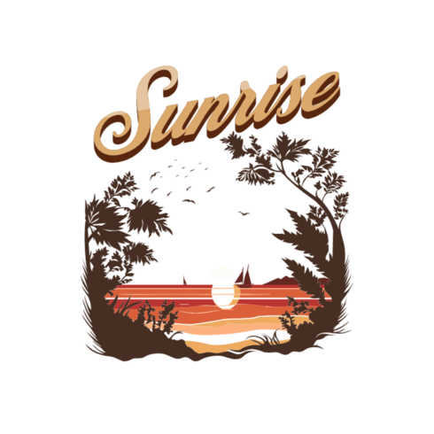 Sunset is a new T-Shirt design cover image.