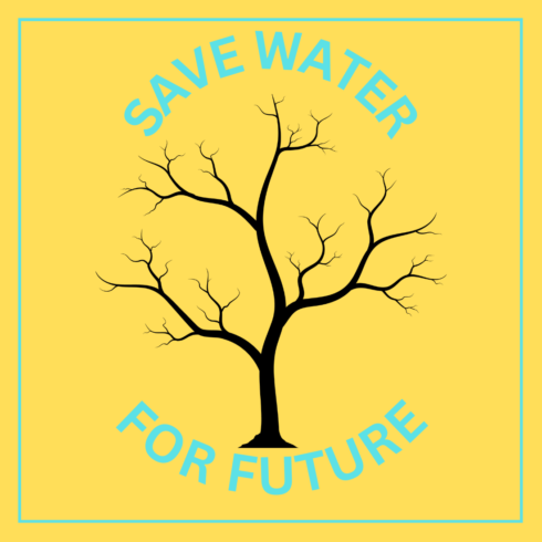 Save water a new Logo and T-Shirt design cover image.