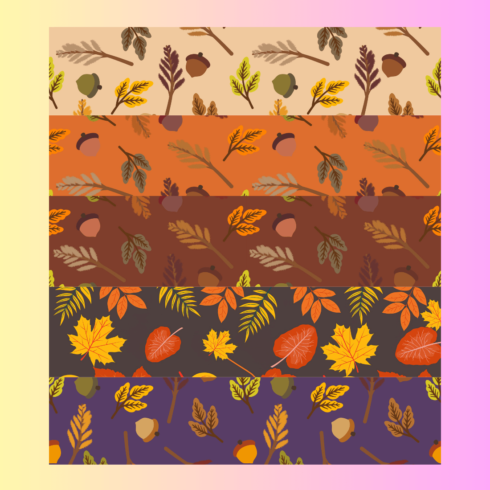 Autumn patterns for T-Shirts cover image.