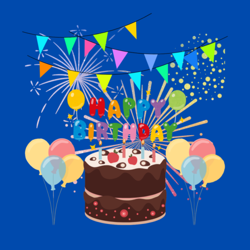 Happy Birthday new T-Shirt design cover image.