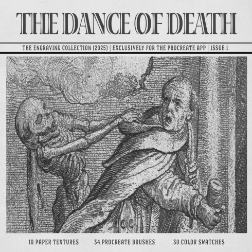 The Dance of Death Procreate Kit cover image.