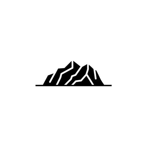 black mountain design vector template cover image.