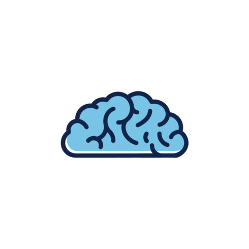 Simple Cartoon Brain Vector Icon Symbol of Idea, Mind, and Creativity cover image.