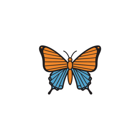 Orange Monarch Butterfly Vector Illustration cover image.