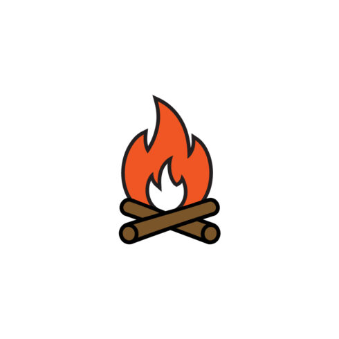Campfire Vector Icon Symbol of Camping, Adventure, and Outdoor Activities cover image.