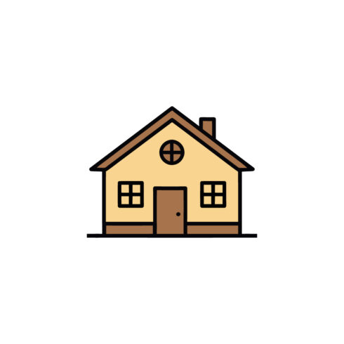 Simple House Icon Real Estate, Home Property, and Mortgage Symbol Vector Illustration cover image.