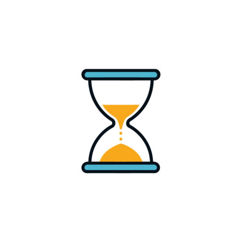 Hourglass Icon Time Management, Deadline, and History Symbol Vector Illustration cover image.