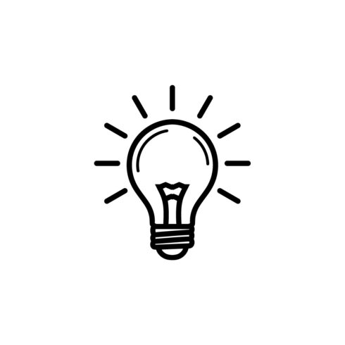Light Bulb Idea Icon Creativity, Innovation, and Solution Symbol Vector Illustration cover image.