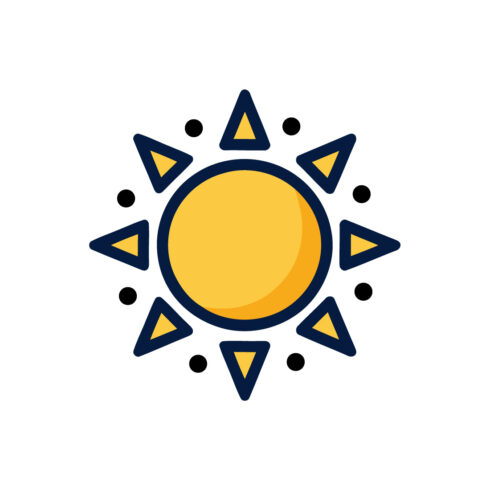 Cool Sun with Sunglasses Icon Summer, Vacation, and Heat Symbol Vector Illustration cover image.