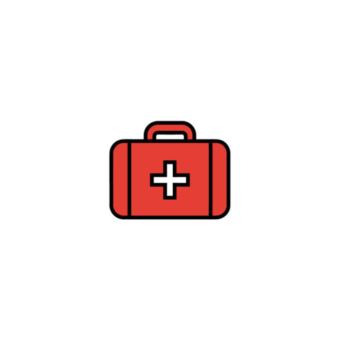 First Aid Kit Icon Medical, Healthcare, and Emergency Symbol Vector Illustration cover image.