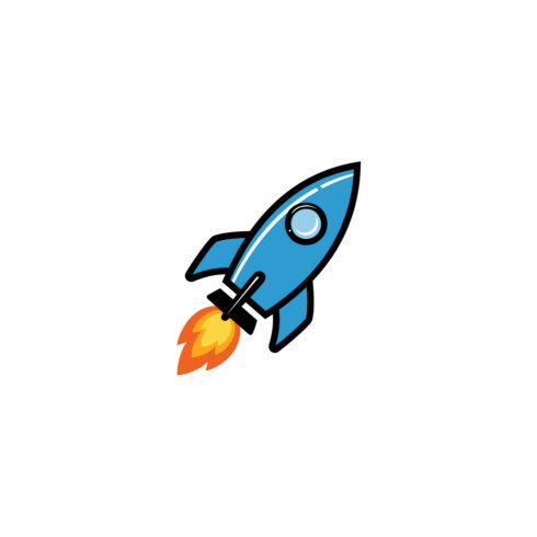 Simple Rocket Launch Vector Icon for Startup and Business Growth cover image.