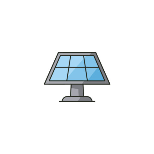 Solar Panel Flat Icon for Renewable Green Energy and Sustainability cover image.