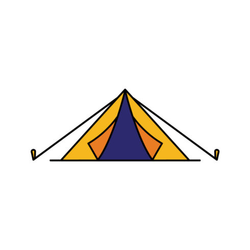 Simple Camping Tent Icon for Outdoor Adventure and Recreation cover image.