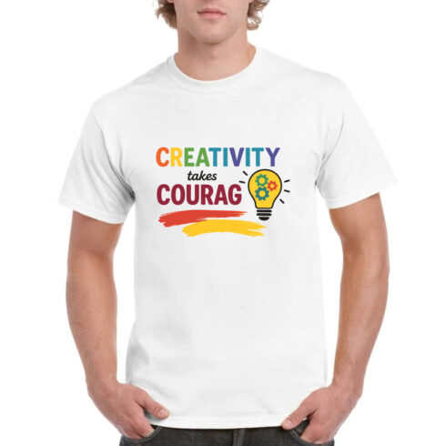 Creativity Takes Courage Inspirational T-Shirt cover image.