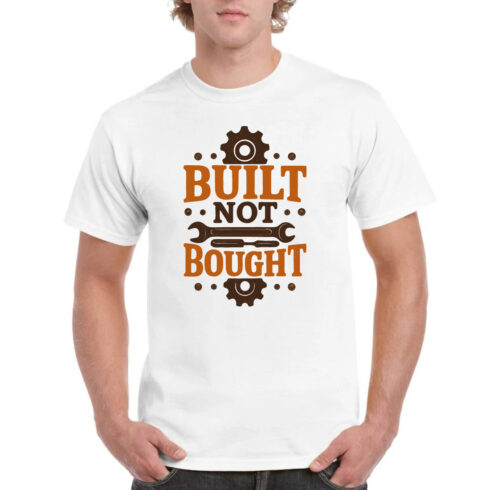 Built Not Bought Mechanic Tools Funny Tee cover image.